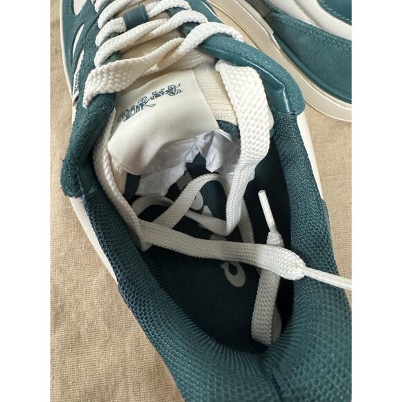 Coach Shoes Mens Size 11 Green White Low Top Retro Court Sneakers Suede Leather